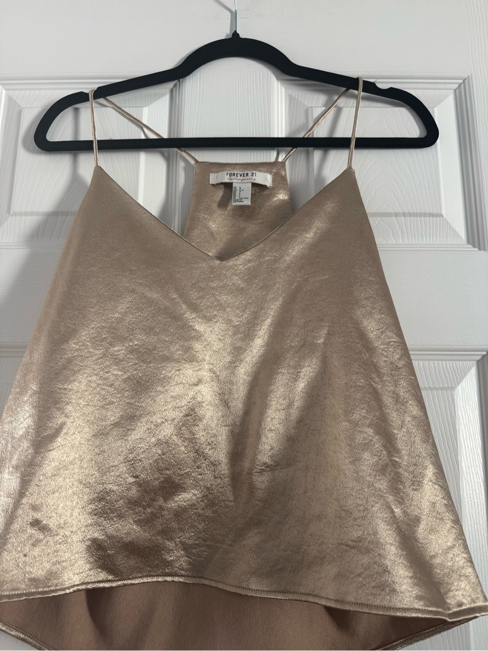 Forever 21 Shimmery Champagne Spaghetti Strap Cami